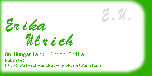 erika ulrich business card